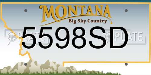 5598SD Montana License Plate