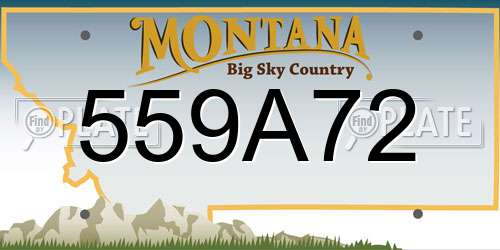 559A72 Montana License Plate