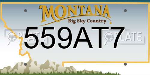 559AT7 Montana License Plate