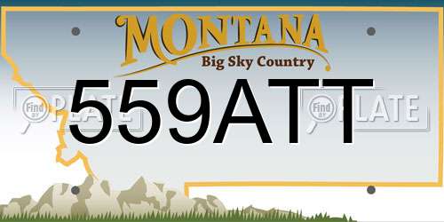 559ATT Montana License Plate
