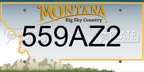 559AZ2 Montana License Plate
