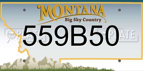 559B50 Montana License Plate