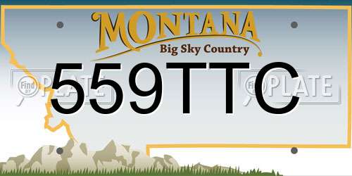 559TTC Montana License Plate