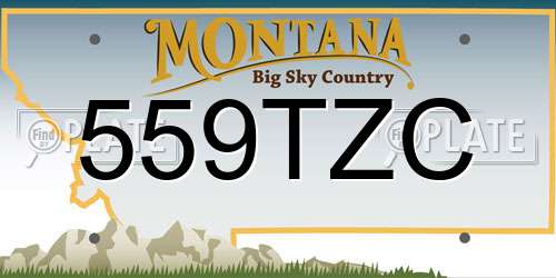 559TZC Montana License Plate