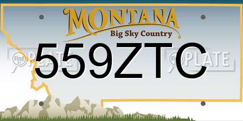 559ZTC Montana License Plate