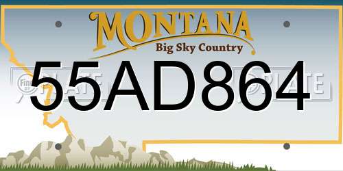 55AD864 Montana License Plate