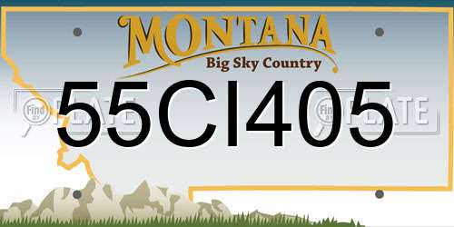 55CI405 Montana License Plate