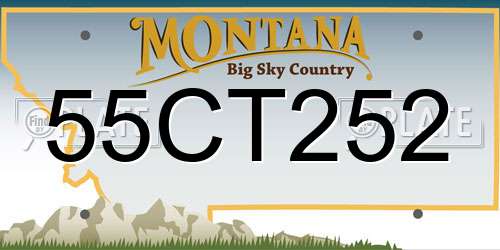 55CT252 Montana License Plate