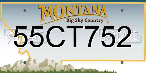 55CT752 Montana License Plate