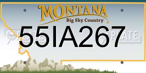 55IA267 Montana License Plate