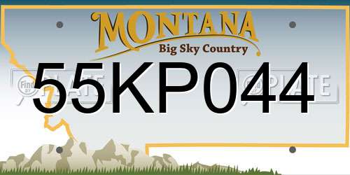 55KP044 Montana License Plate