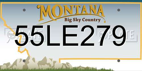 55LE279 Montana License Plate