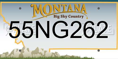 55NG262 Montana License Plate