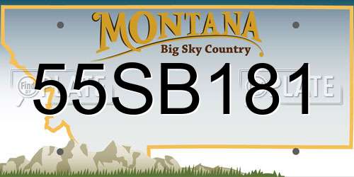 55SB181 Montana License Plate