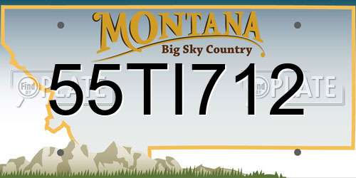 55TI712 Montana License Plate
