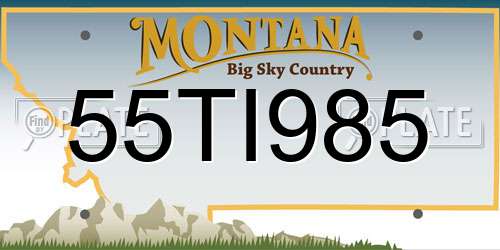 55TI985 Montana License Plate