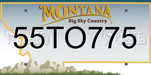 55TO775 Montana License Plate