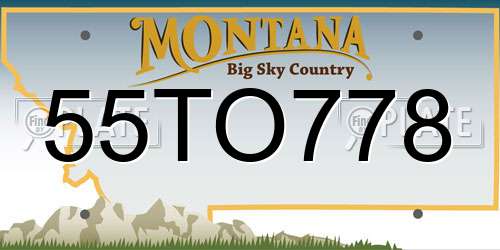 55TO778 Montana License Plate