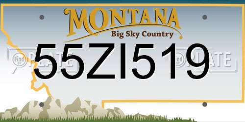 55ZI519 Montana License Plate
