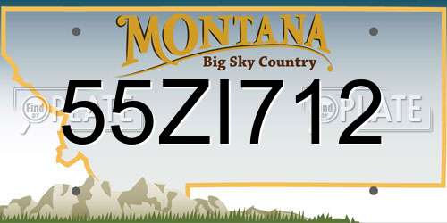 55ZI712 Montana License Plate
