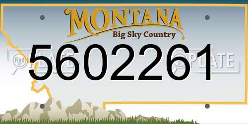 5602261 Montana License Plate