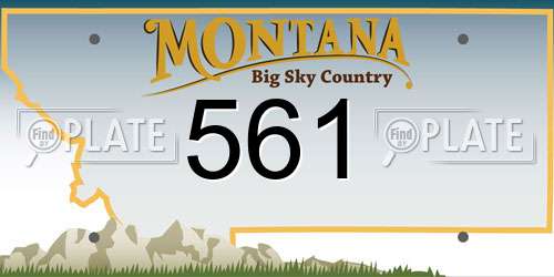 561 Montana License Plate