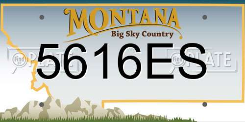 5616ES Montana License Plate