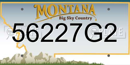 56227G2 Montana License Plate