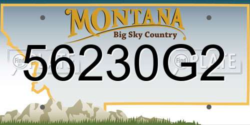 56230G2 Montana License Plate
