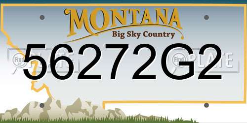 56272G2 Montana License Plate