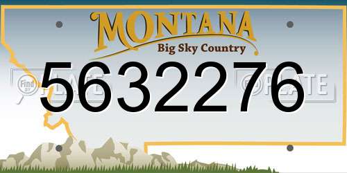 5632276 Montana License Plate