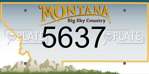 5637 Montana License Plate