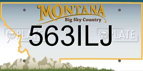 563ILJ Montana License Plate