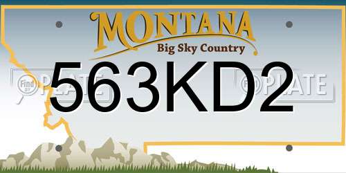563KD2 Montana License Plate
