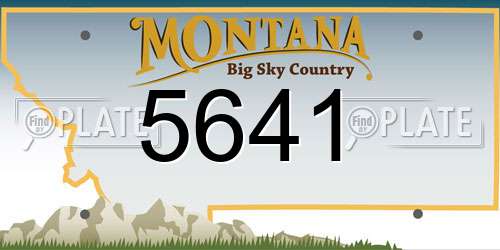 5641 Montana License Plate