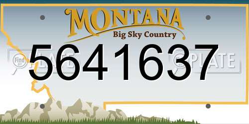 5641637 Montana License Plate