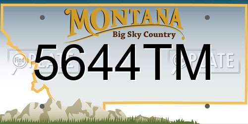 5644TM Montana License Plate