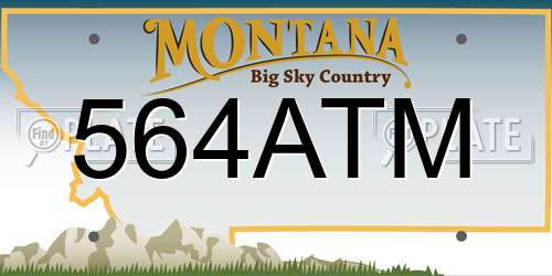 564ATM Montana License Plate