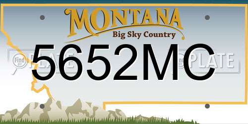 5652MC Montana License Plate