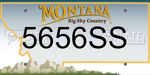 5656SS Montana License Plate