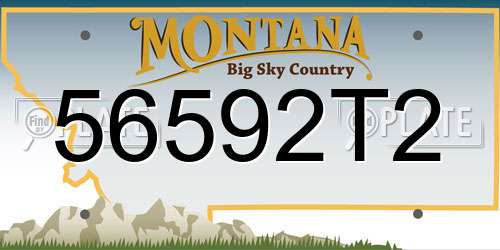 56592T2 Montana License Plate