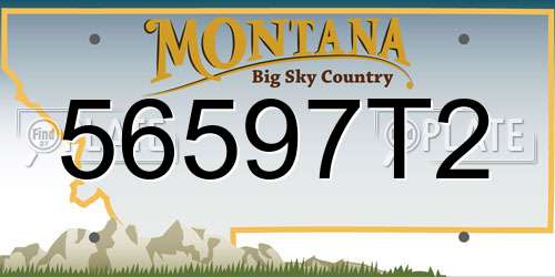 56597T2 Montana License Plate