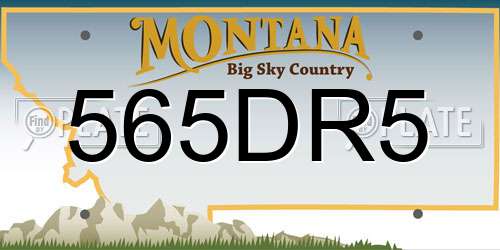 565DR5 Montana License Plate