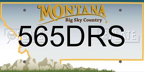 565DRS Montana License Plate