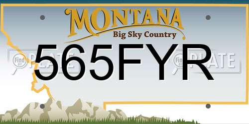 565FYR Montana License Plate