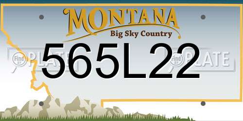 565L22 Montana License Plate