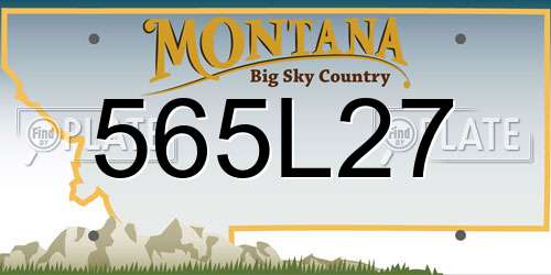 565L27 Montana License Plate