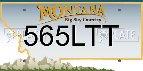 565LTT Montana License Plate