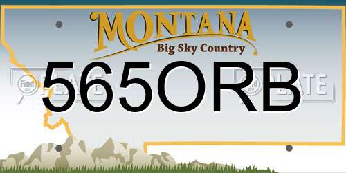 565ORB Montana License Plate