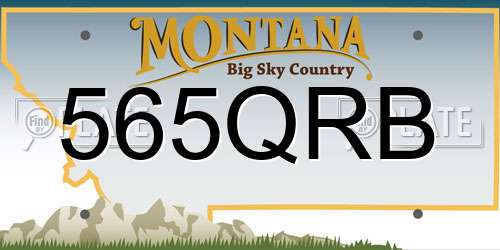 565QRB Montana License Plate